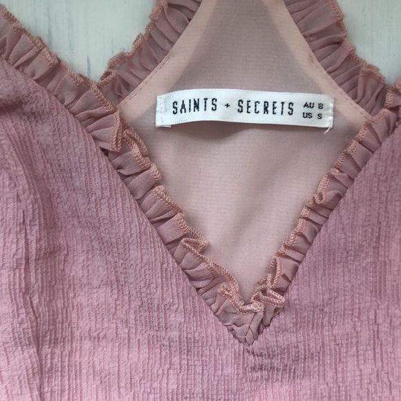 Saints + Secrets Ruffle Mini Dress - Picture 3 of 4